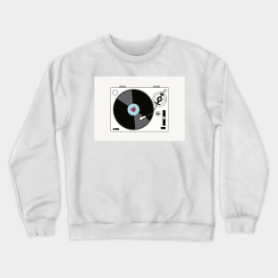 Retro Record Player Crewneck Sweatshirt